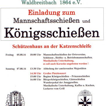 Schützenfest Sonntag 07. August 2016